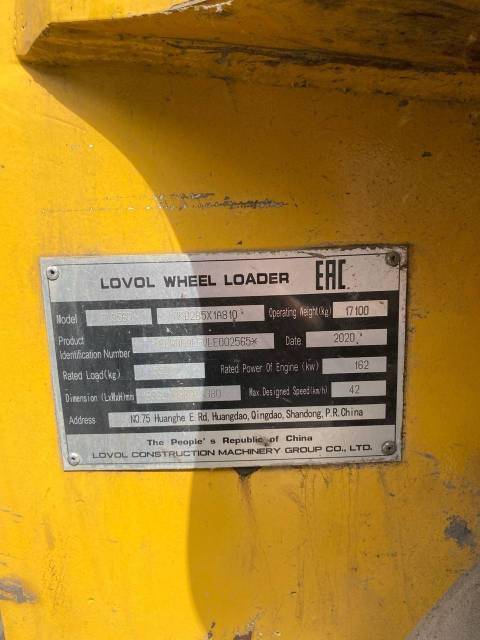 Фронтальный погрузчик LOVOL FL956H, 2020 года - Изображение 6