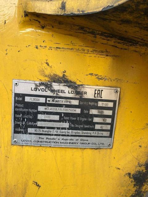 Фронтальный погрузчик LOVOL FL956H, 2020 года - Изображение 6