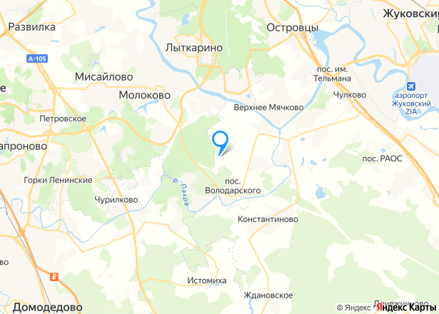 Земельный участок в Московской обл., 600 кв.м. - Изображение местоположения
