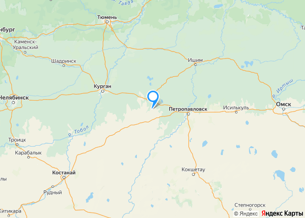 2/42 доли земельного участка в Курганской обл. - Изображение местоположения