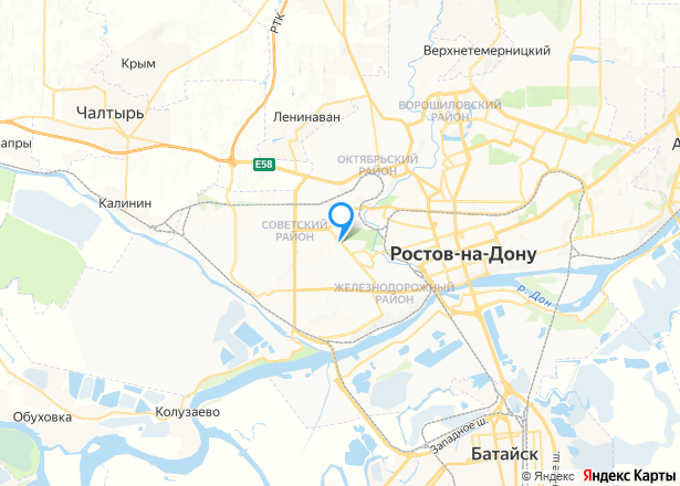 Дом 549.1 кв.м. и земельный участок 726 кв.м. в Ростове-на-Дону - Изображение местоположения