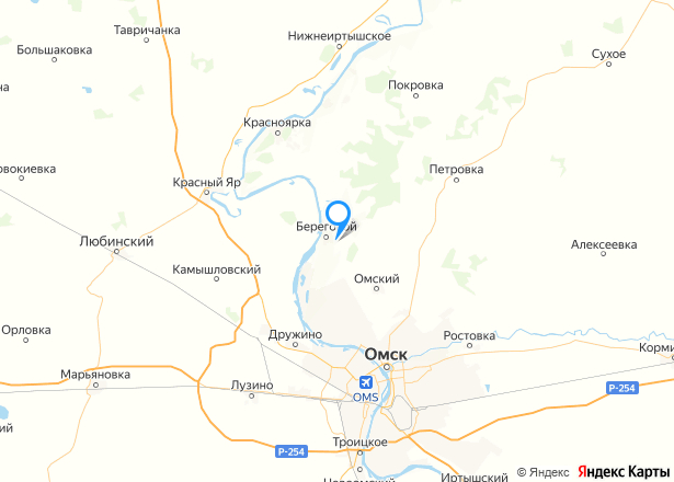 Земельный участок в Омской обл., 527+/-16 кв.м. - Изображение местоположения