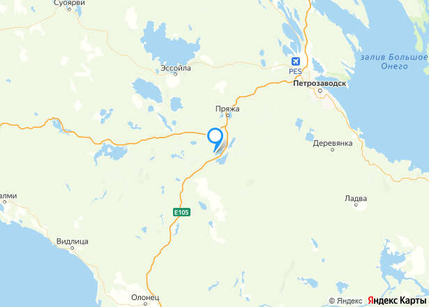 1/3 доля дома и 1/3 доля земельного участка в Карелии - Изображение местоположения