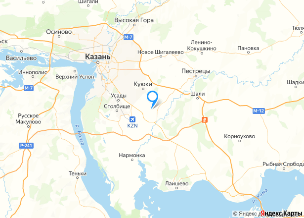 1/6 доли земельного участка в Татарстане - Изображение местоположения