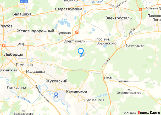 Земельный участок в Московской обл., 328 кв.м. - Изображение местоположения