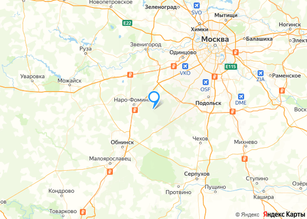 Здание 123,2 кв.м. и земельный участок 1000 кв.м. в Московской обл. - Изображение местоположения