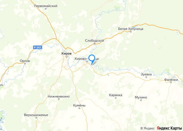 1/2 доля дома и 1/2 доля земельного участка в Кировской обл. - Изображение местоположения