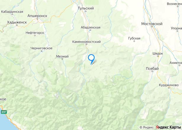 Земельный участок в Адыгее, 1012+/-278 кв.м. - Изображение местоположения