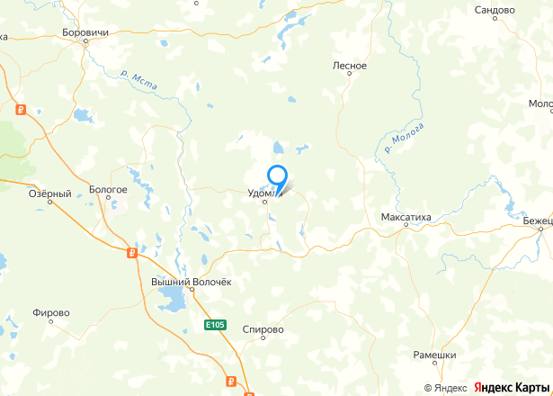 Земельный участок в Тверской обл., 1000 кв.м. - Изображение местоположения