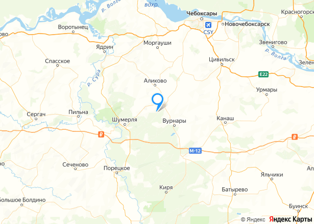 1/3 доля дома и 1/3 доля земельного участка в Чувашии - Изображение местоположения
