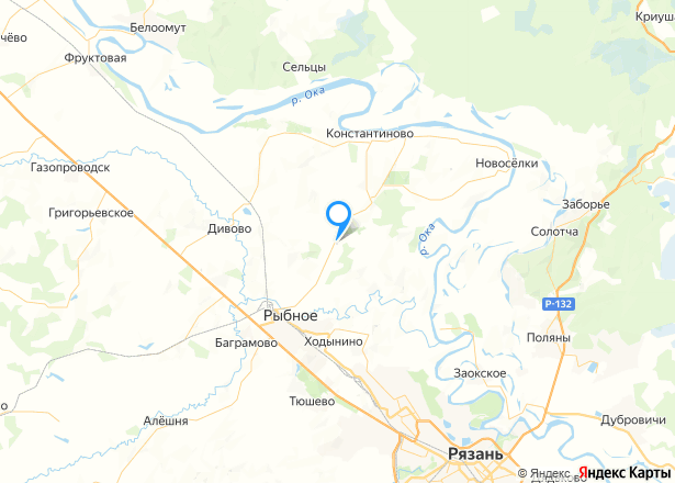 Земельный участок в Рязанской обл., 2157 кв.м. - Изображение местоположения