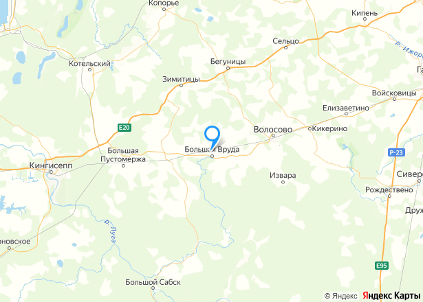 Земельный участок в Ленинградской обл., 3500 +/- 12.4 кв.м. - Изображение местоположения