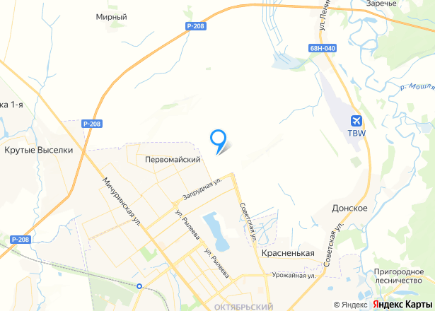 Сооружение в Тамбовской обл. - Изображение местоположения