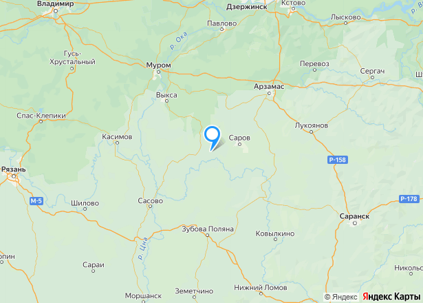Земельный участок в Нижегородской обл., 1675236 кв.м. - Изображение местоположения
