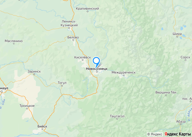 1/4 доля дома и 1/4 доля земельного участка в Кемеровской области - Изображение местоположения