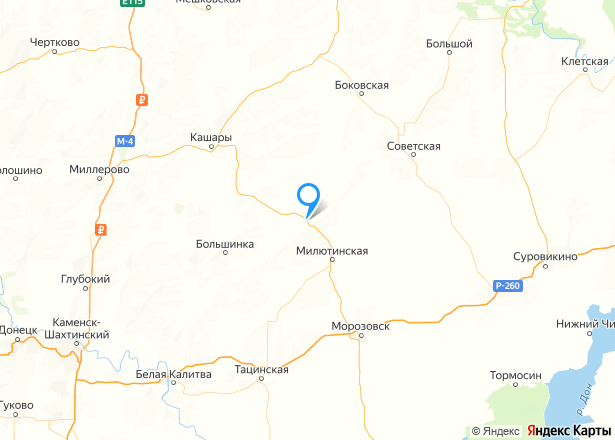 Здание 490,9 кв.м. и земельный участок 602+/-215 кв.м. в Ростовской обл. - Изображение местоположения