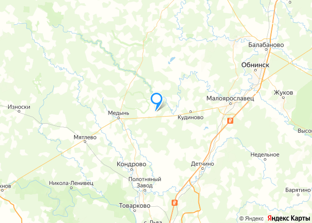 Земельный участок в Калужской обл., 65758+/-2244 кв.м - Изображение местоположения