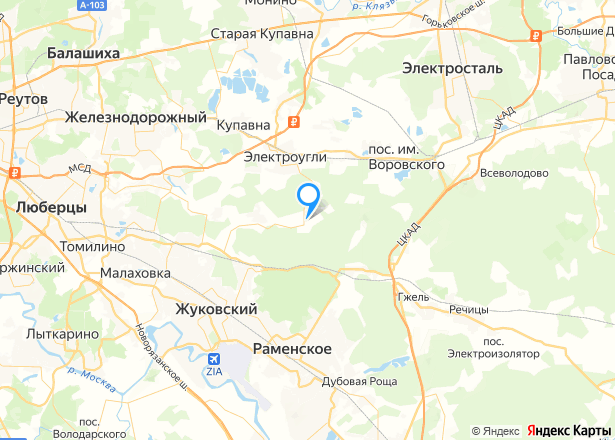 Земельный участок в Московской обл., 253 кв.м. - Изображение местоположения
