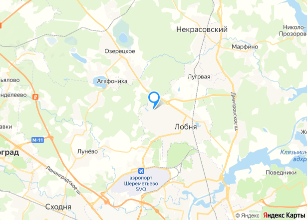 Дом 492,3 кв.м. и земельный участок 1196 кв.м. в Лобне - Изображение местоположения