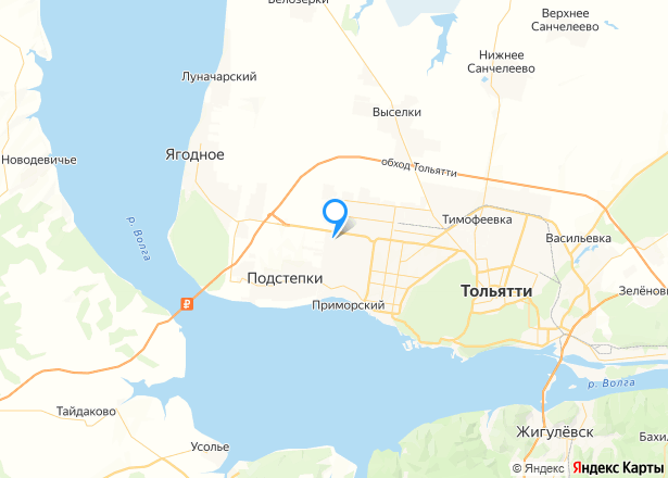 Объект незавершенного строительства и право аренды земельного участка в Тольятти - Изображение местоположения