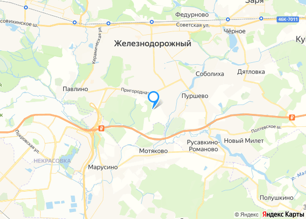 Дом 122,4 кв.м, здания и земельный участок 828 кв.м. в Балашихе - Изображение местоположения