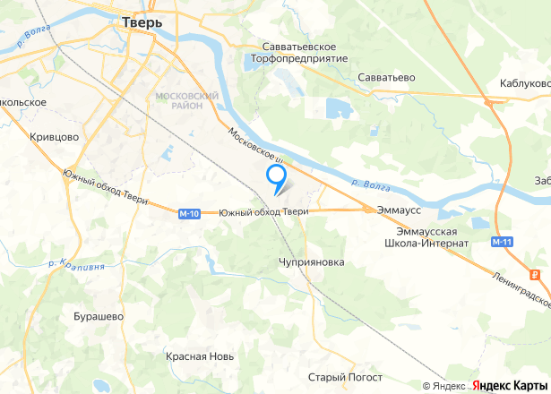 Земельный участок в Твери, 488 кв.м. - Изображение местоположения