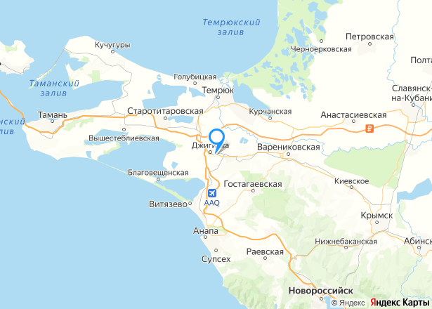 Здание 1466 кв.м на участке 3 га в Краснодарском крае, м.о. Анапа - Изображение местоположения