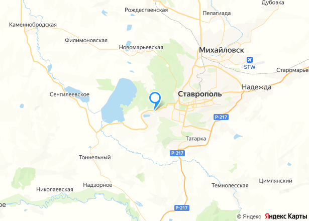 1/3 доля дома и 1/3 доля земельного участка в Ставрополе - Изображение местоположения
