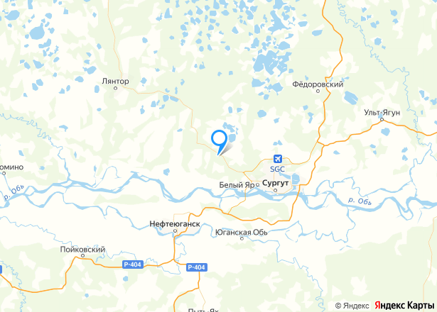 Дом 50 кв.м. и земельный участок 944 кв.м. в ХМАО-Югра - Изображение местоположения