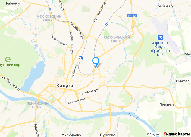 1/3 доля комнаты в Калуге - Изображение местоположения