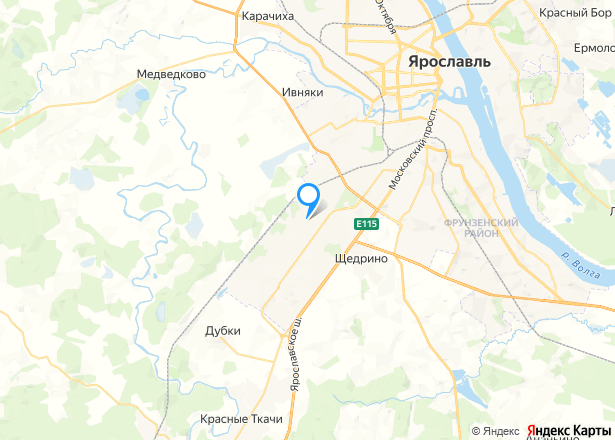 Объекты недвижимости в Ярославле - Изображение местоположения