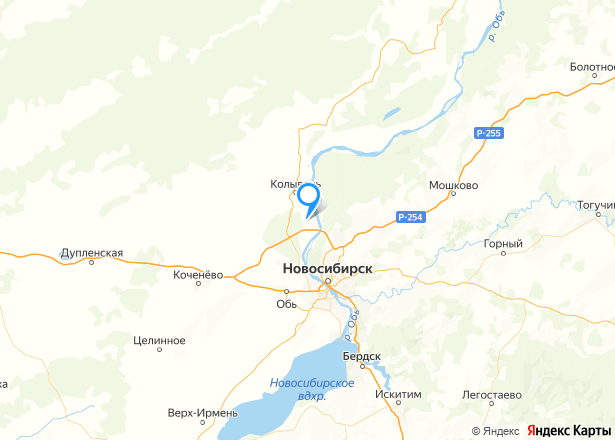 Земельный участок в Новосибирской обл., 620+/-17 кв.м - Изображение местоположения