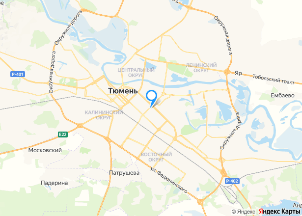 Апартаменты в Тюмени, 17,9 кв.м. - Изображение местоположения