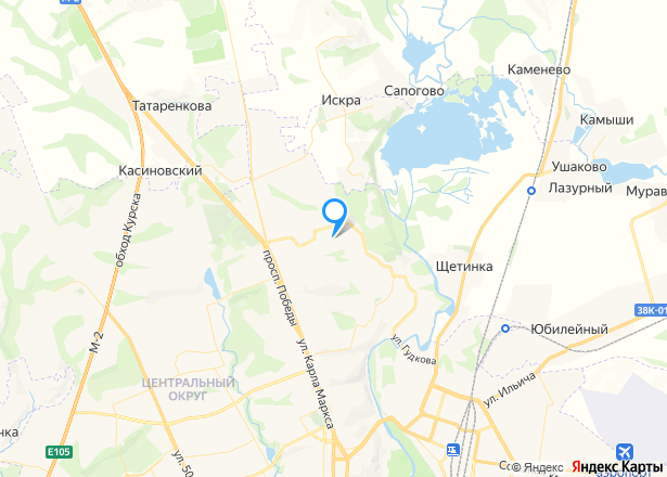 Земельный участок в Курске, 90 кв.м - Изображение местоположения