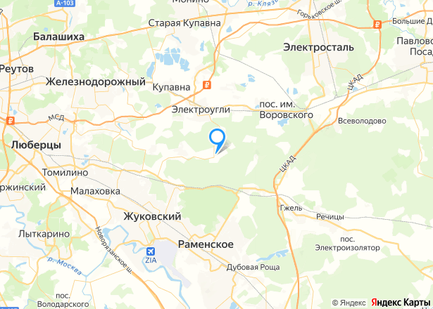 Земельный участок в Московской обл., 200 кв.м. - Изображение местоположения