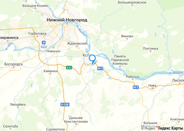 Земельный участок в Нижегородской обл., 482 кв.м. - Изображение местоположения