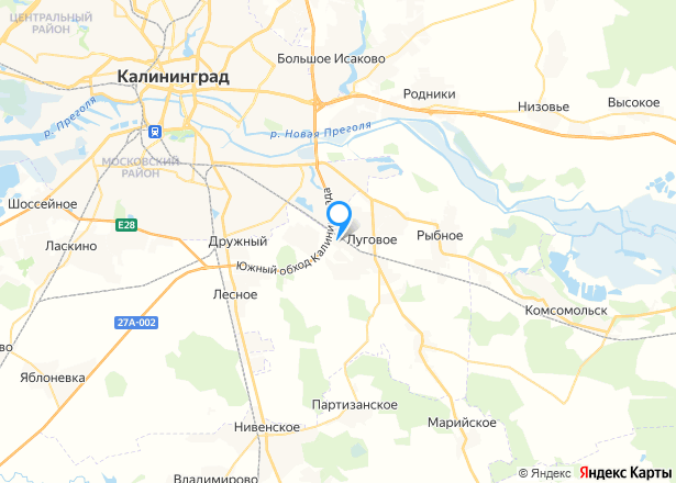 Земельный участок в Калининградской обл., 182 кв.м. - Изображение местоположения