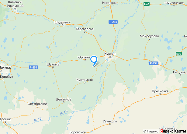 Земельный участок в Курганской обл., 1694 кв.м - Изображение местоположения