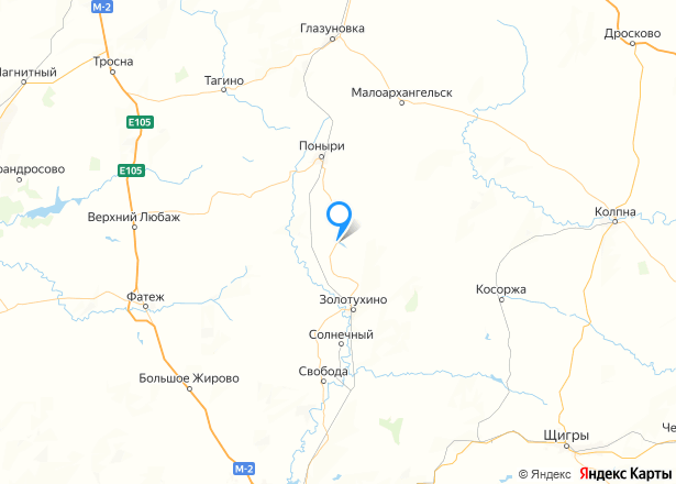 Земельный участок в Курской обл., 5000 кв.м. - Изображение местоположения