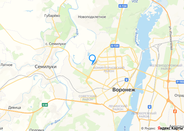 Помещение в Воронеже, 17,9 кв.м. - Изображение местоположения
