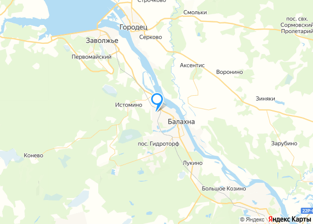 Садовый дом 43,9 кв.м. и земельный участок 634 кв.м. в Нижегородской обл. - Изображение местоположения