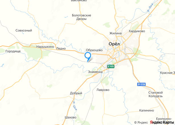 Асфальтосмесительная установка ДТ-185 сооружение в Орловской обл. - Изображение местоположения