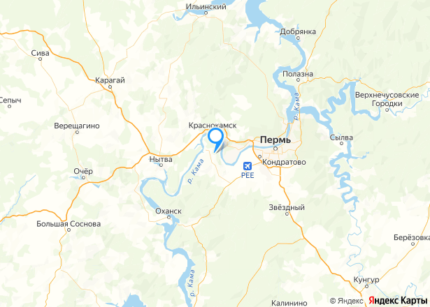 Земельный участок в Пермском крае, 713 кв.м. - Изображение местоположения