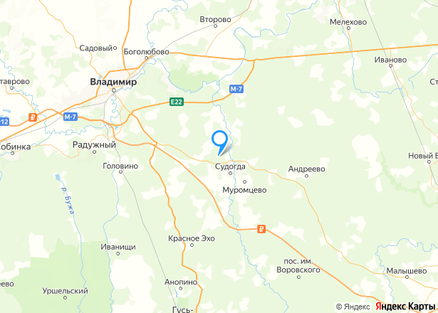 Дом 139,9 кв.м. и земельный участок 3100 кв.м. во Владимирской обл. - Изображение местоположения