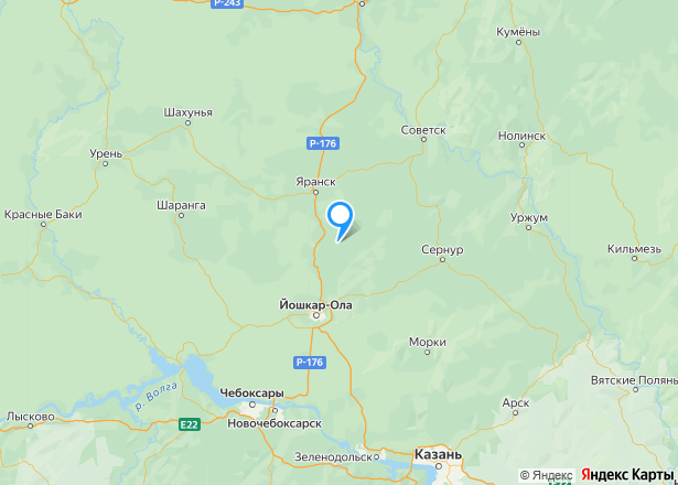 Земельный участок в Кировской обл., 3020319 +/- 9738 кв.м - Изображение местоположения