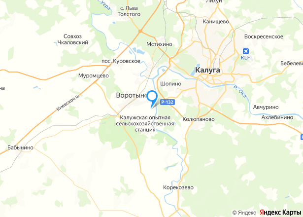 Дом 101 кв.м и земельные участки в Калужской обл. - Изображение местоположения