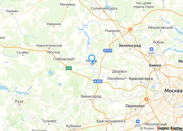 Квартира в Московской обл., 61,5 кв.м, 3 комн. - Изображение местоположения