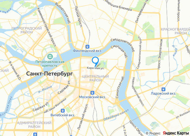 Квартира в Санкт-Петербурге, 86 кв.м, 2 комн. - Изображение местоположения