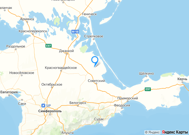 Земельный участок в Крыму, 6600 кв.м. - Изображение местоположения