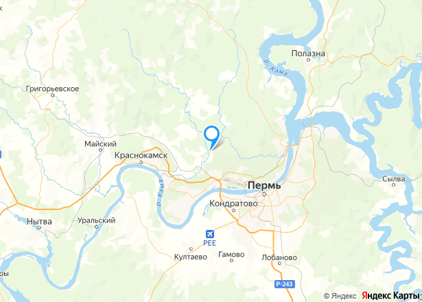 Земельный участок в Пермском крае, 1000 кв.м. - Изображение местоположения